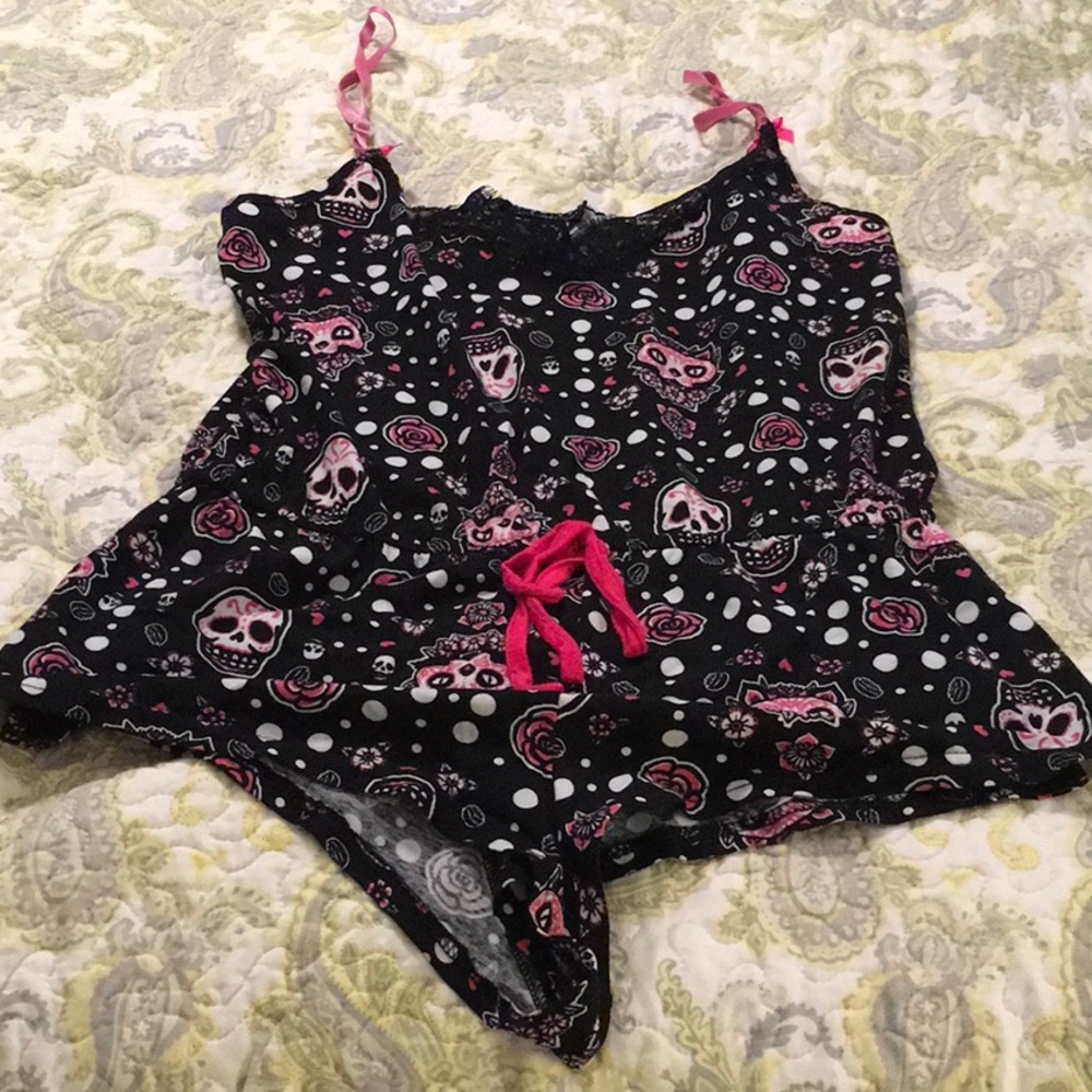 Goth short onesie